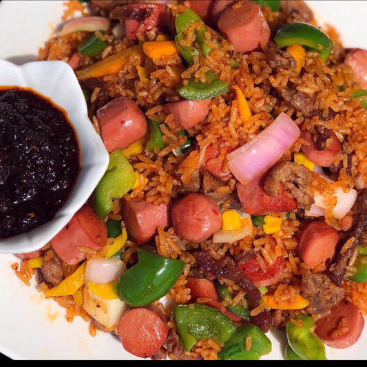 Assorted Jollof| Delicious vegetable jollof with assorted proteins| Healthy Meals| Chow Connect