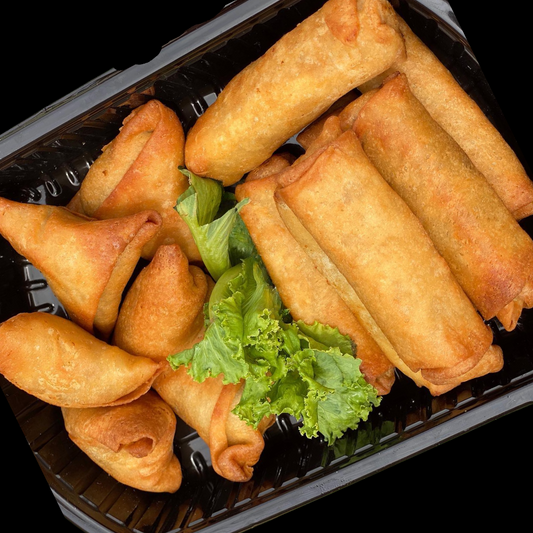 Crispy Samosa and Spring rolls | Best Snacks and Finger Foods| Online Delivery in Tema| Chow Connect