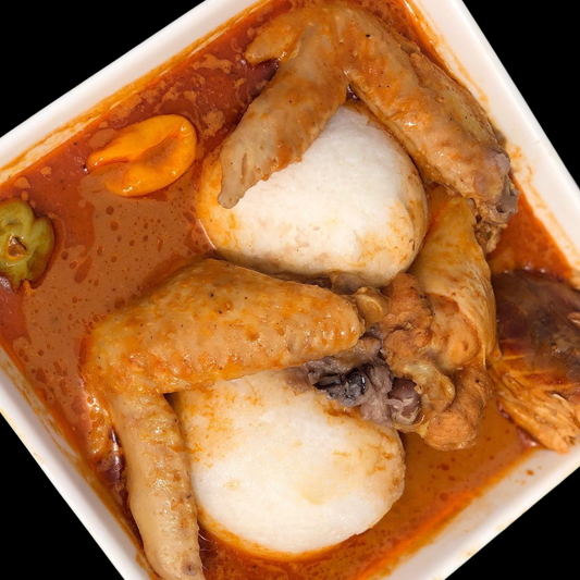 Local Ghanaian Meals to Order Online| Hot Served Omotuo and Chicken wings soup| Chow Connect| Food Delivery